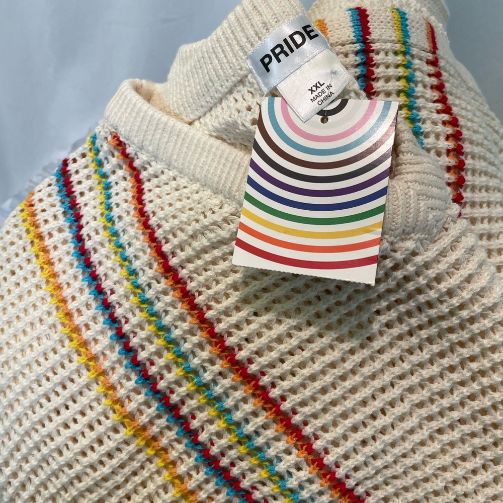 Target Pride 🌈 Open Knit Crochet Tank/Vest NWT